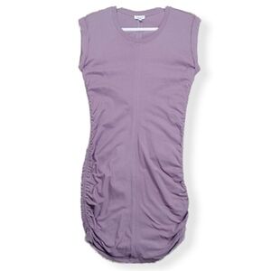 Splendid Purple Ruched Side Tank Dress